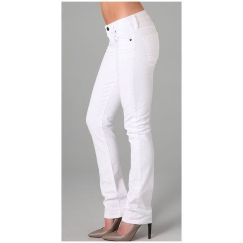 COH Citizens of Humanity White Denim AVA Low Rise Straight Leg Jeans 28”
